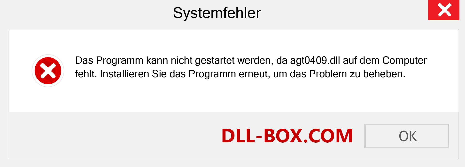 agt0409.dll-Datei fehlt?. Download für Windows 7, 8, 10 - Fix agt0409 dll Missing Error unter Windows, Fotos, Bildern